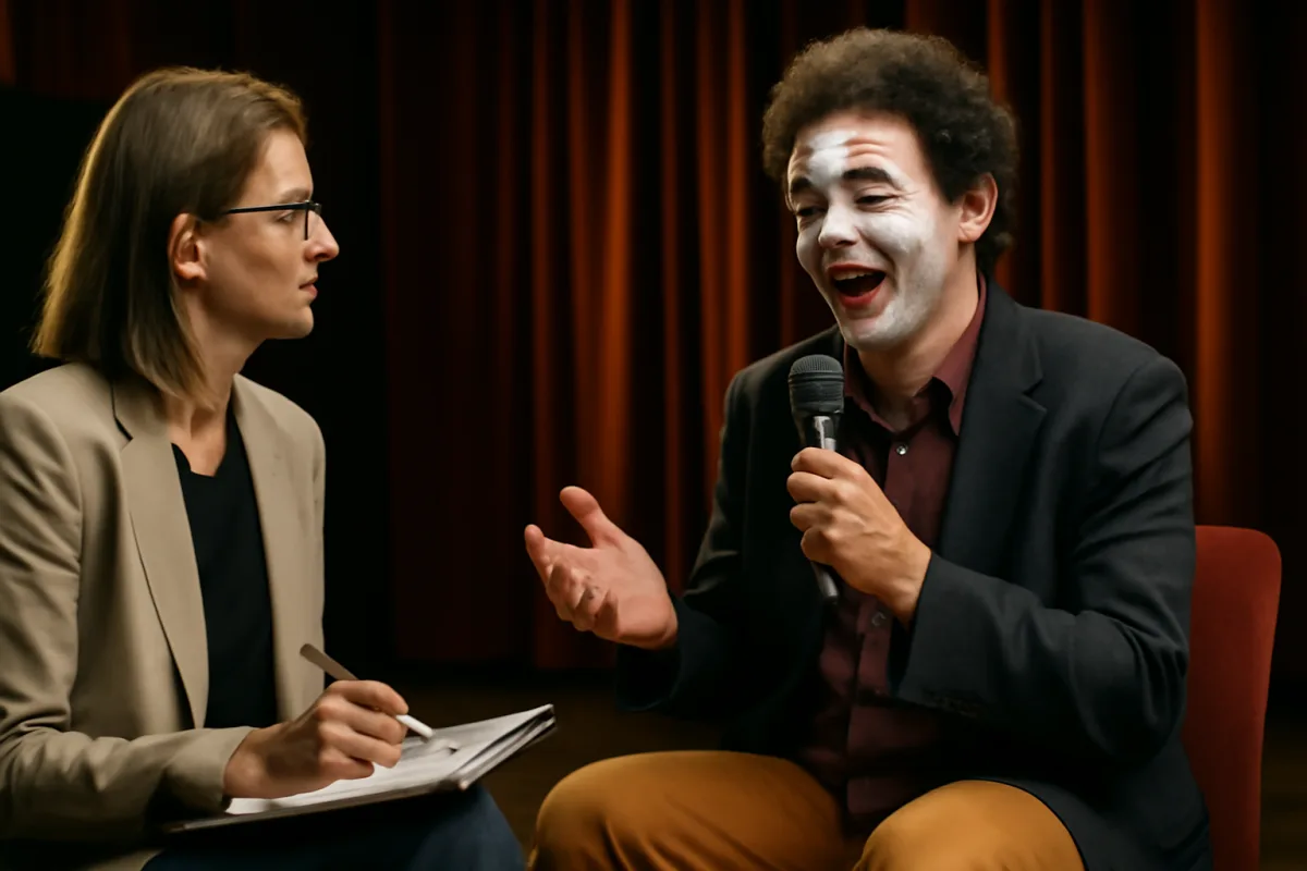 Come strutturare un’intervista a un comico teatrale: i passaggi per mostrare sia arte che persona